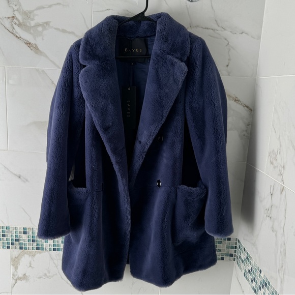 NWT - REVOLVE - EAVES | MIA COAT IN BLUE STEEL - Picture 2 of 8